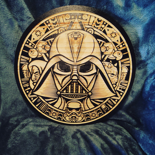 Star Wars - Darth Vader - Engraved Circle Board