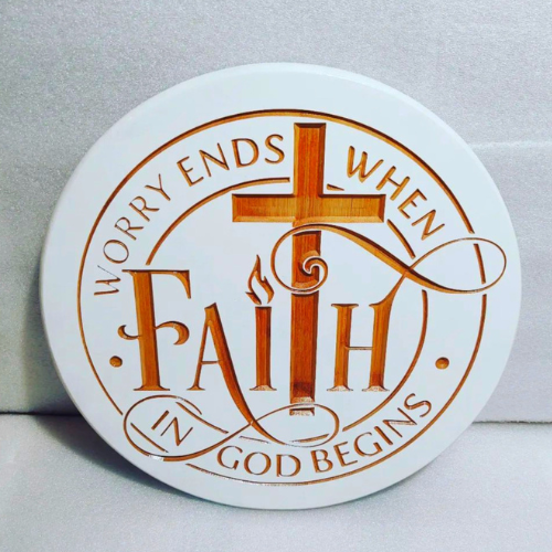 Faith Board 17x17 circle